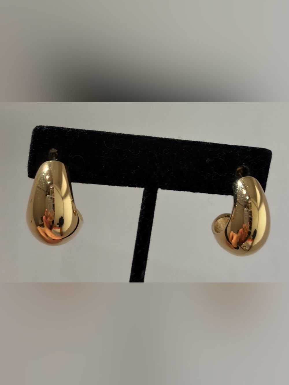 Napier Elegant Gold Tone Hoop Earring